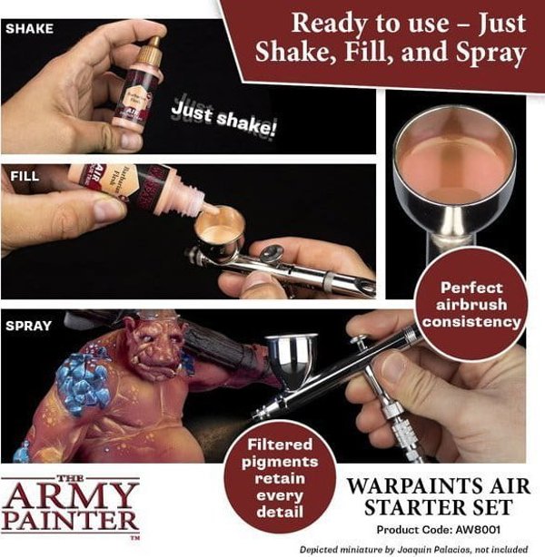 Army Painter Warpaints Air Mega Set - Πλήρες Σετ Χρωμάτων Αερογράφου 124 Χρωμάτων