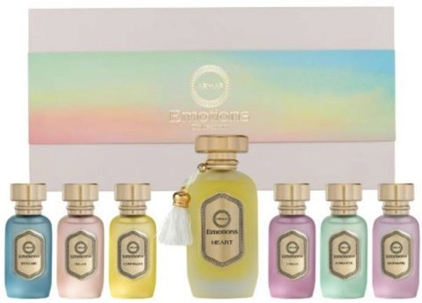 Armaf Emotions Collection: Heart Edp 100ml + Dynamic Edp 15ml + Relax Edp 15ml + Confident Edp 15ml + Fresh Edp 15ml + Romantic Edp 15ml + Hypnotic Edp 15ml