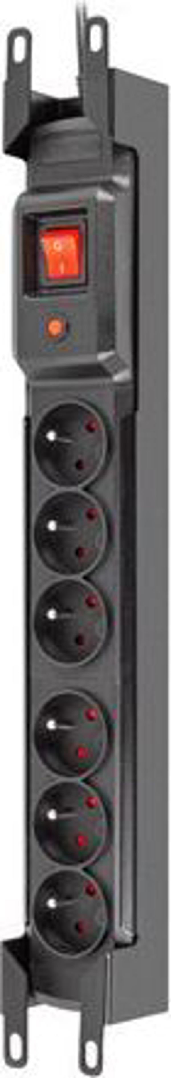 Πολύπριζο Rack Armac M6 19" 3m με 6 Θέσεις 230V και Προστασία Υπέρτασης