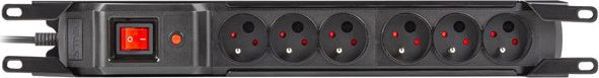 Πολύπριζο Rack Armac M6 19" 3m με 6 Θέσεις 230V και Προστασία Υπέρτασης