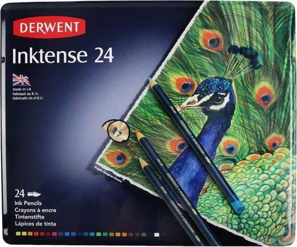 Derwent Inktense Μολύβια 24 Χρωμάτων - Υδατοδιαλυτά Μελάνια Σε Μορφή Μολυβιού Artequipment