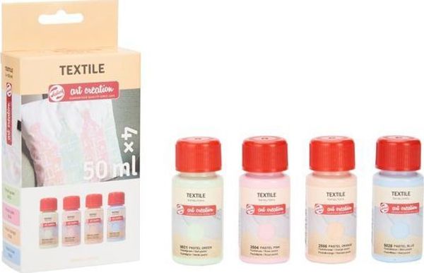 Σετ Χρωμάτων Υφάσματος Talens ArtCreation 4x50ml Παστέλ Αποχρώσεις
