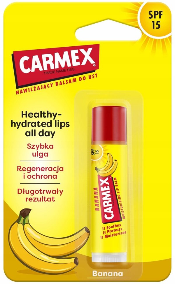 Carmex Lip Balm Stick Banan - Ενυδατικό Lip Balm με Άρωμα Μπανάνα