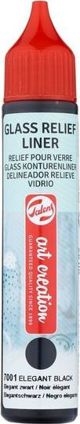 Talens Glass Liner 28ml - Ανάγλυφο Περίγραμμα Γυαλιού - Elegant Black