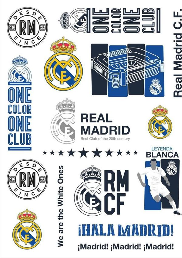 Astra Υδάτινα Τατουάζ Real Madrid RM-111, Σετ 3 Σχεδίων