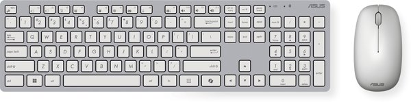 Asus W5000 Ασύρματο Πληκτρολόγιο και Ποντίκι, Layout QWERTY, Λευκό