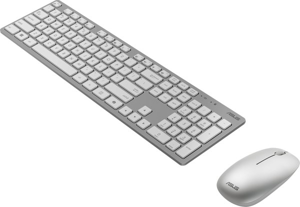 Asus W5000 Ασύρματο Πληκτρολόγιο και Ποντίκι, Layout QWERTY, Λευκό