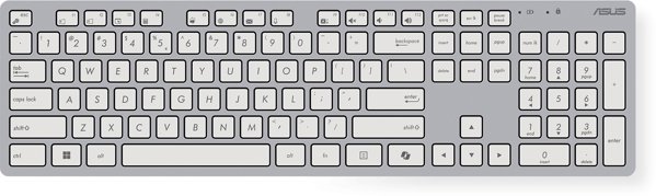 Asus W5000 Ασύρματο Πληκτρολόγιο και Ποντίκι, Layout QWERTY, Λευκό
