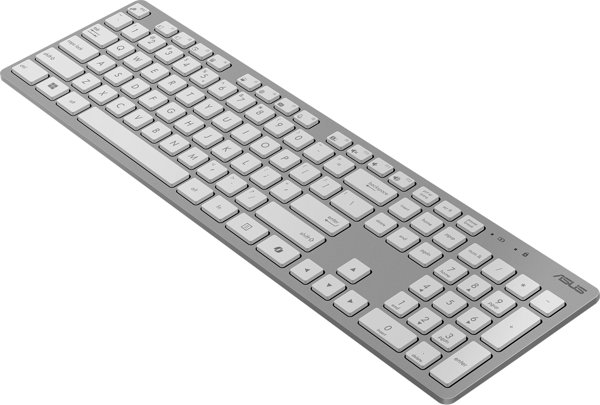 Asus W5000 Ασύρματο Πληκτρολόγιο και Ποντίκι, Layout QWERTY, Λευκό