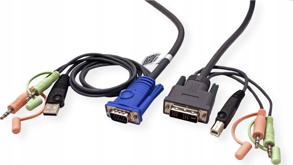 Aten ATEN 2L-7DX2U Καλώδιο KVM VGA-DVI 1,8 m, μαύρο, 1,8 m