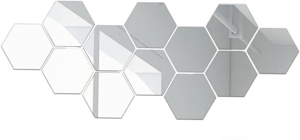ATL AG543J Αυτοκόλλητα Καθρέφτη Εξάγωνα 12x11cm 12τεμ