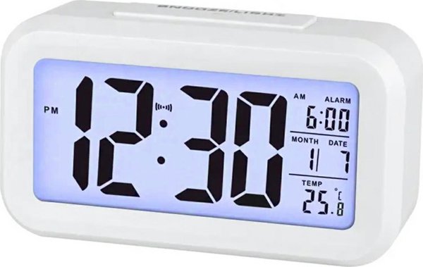 ATL AK240C Ψηφιακό Ρολόι-Ξυπνητήρι με Λευκή LED Οθόνη