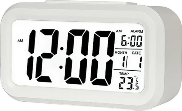 ATL AK240C Ψηφιακό Ρολόι-Ξυπνητήρι με Λευκή LED Οθόνη