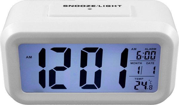 ATL AK240C Ψηφιακό Ρολόι-Ξυπνητήρι με Λευκή LED Οθόνη