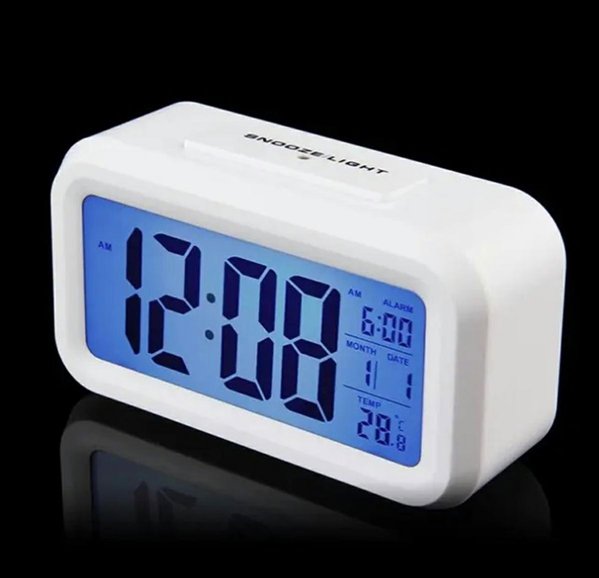 ATL AK240C Ψηφιακό Ρολόι-Ξυπνητήρι με Λευκή LED Οθόνη