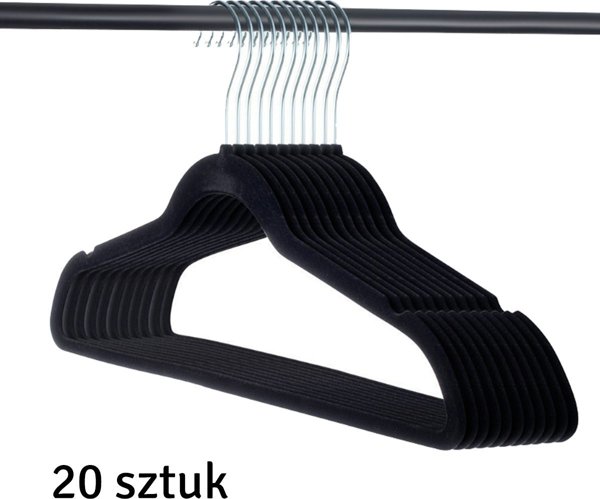ATL DA18 Wieszaki na ubrania welurowe 20szt