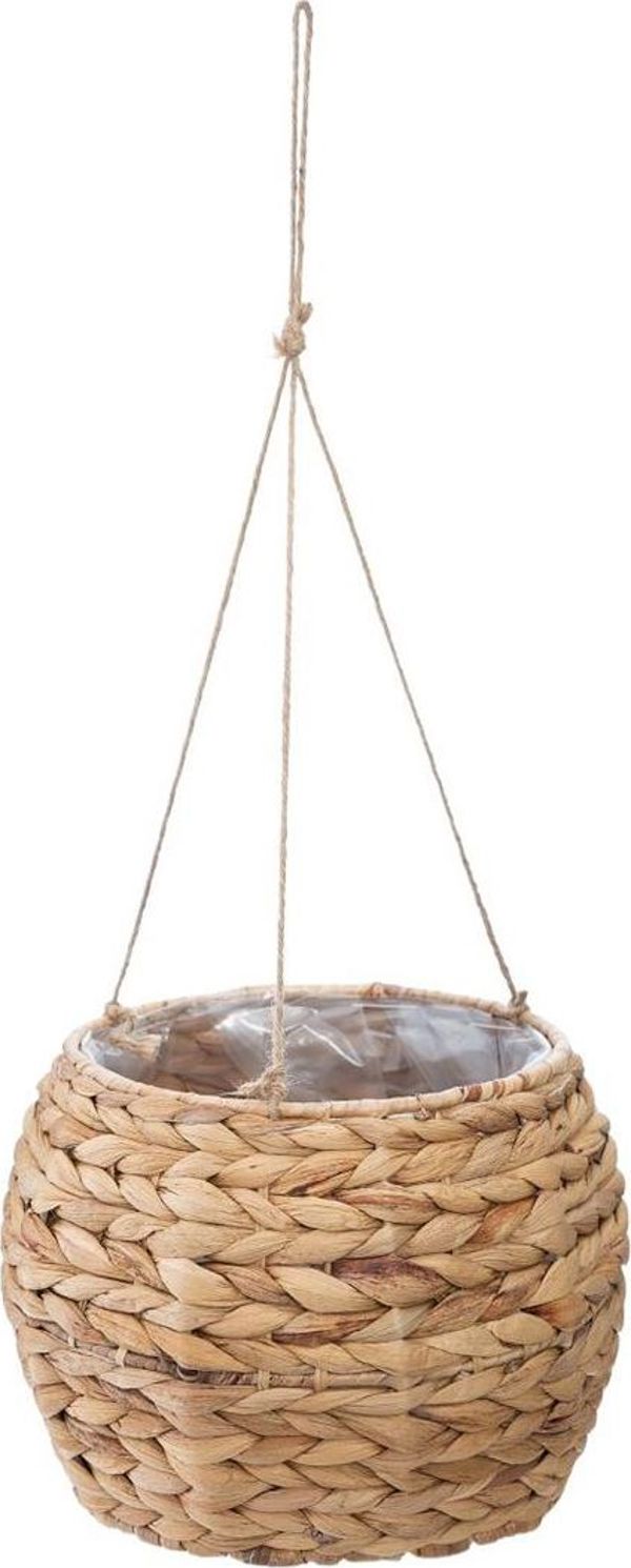Atmosphera Σετ Κρεμαστές Γλάστρες Aya Natural, Από Φυσική Ψάθα, Boho Στυλ, Σετ 2 Τεμαχίων (26x18,5cm & 20x15cm)
