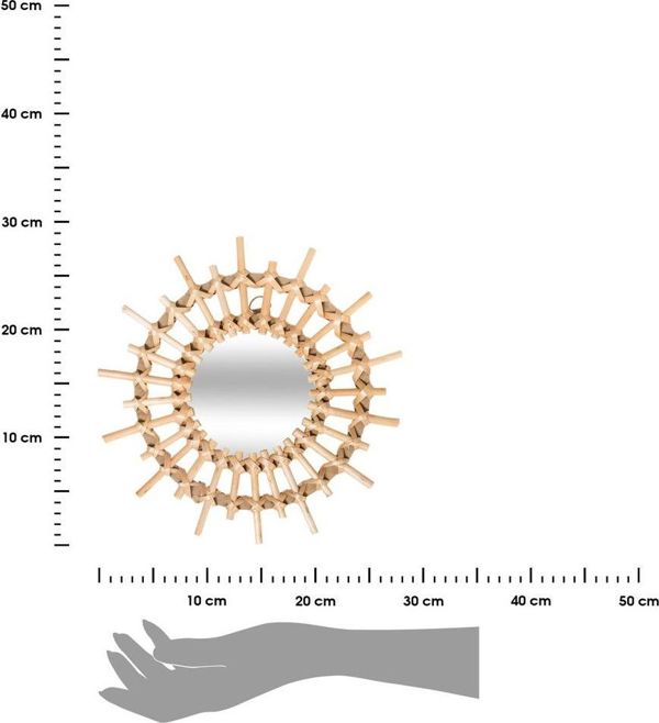 Atmosphera Σετ 3 Τοίχων Καθρεφτών Sun 28 cm