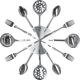 Atmosphera Ρολόι Τοίχου Cutlery Μεταλλικό Ασημί, Μοντέρνο Design, Διάμετρος 38 cm
