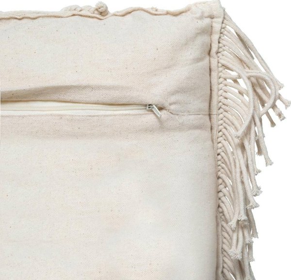 Atmosphera Διακοσμητικό Μαξιλάρι Macrame με Κρόσσια, Βαμβακερό, Μπεζ, 30x50 cm