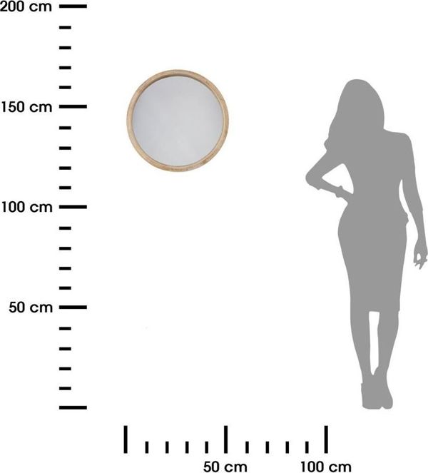 Atmosphera Drewniane lustro scienne Natalie 50 cm