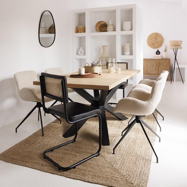 Atmosphera Lustro retro w metalowej ramie Rosalia, 55 x 75 cm