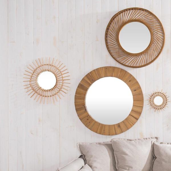 Atmosphera Drewniane lustro scienne Jazlyn 83 cm