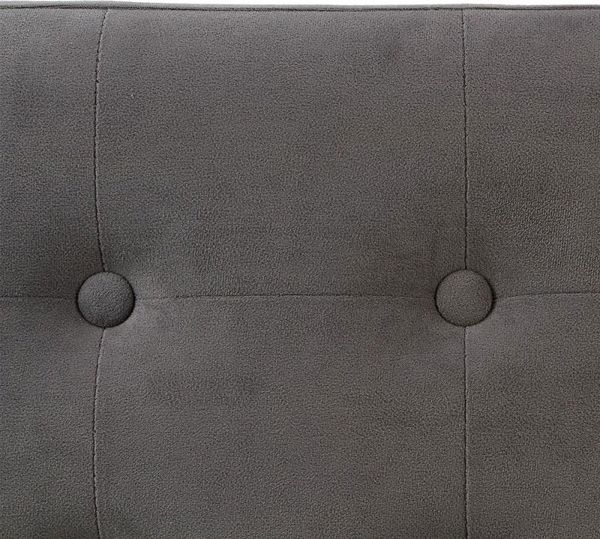 Πουφ Αποθήκευσης Atmosphera Adaline Grey Καπιτονέ, Γκρι, 76x38 cm