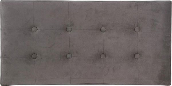 Πουφ Αποθήκευσης Atmosphera Adaline Grey Καπιτονέ, Γκρι, 76x38 cm