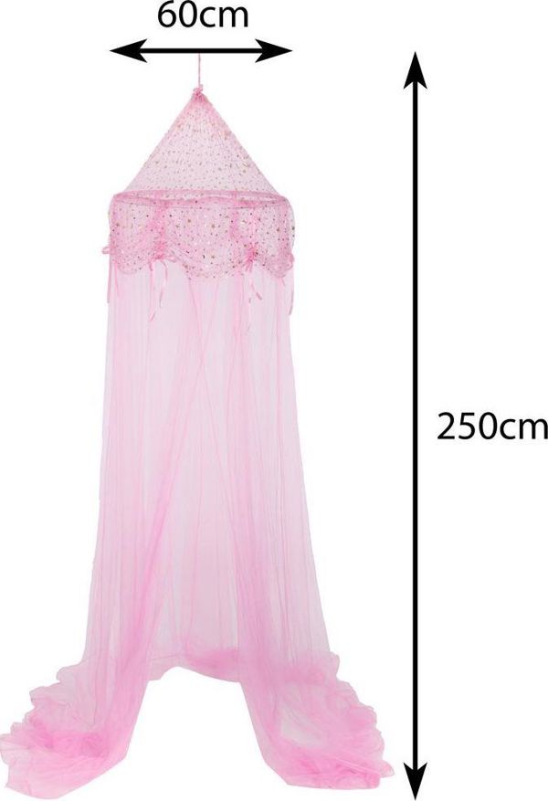 Atmosphera Παιδικό Baldachim Princess Ροζ 60x250cm από Πολυεστέρα