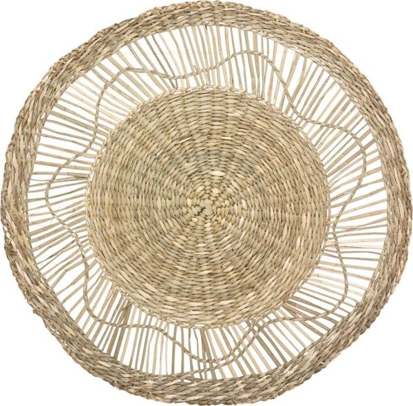 Atmosphera Σετ Διακοσμητικά Τοίχου Nyla, Ψάθινα Boho, 3 Τεμάχια (18, 28, 38 cm), Μπεζ
