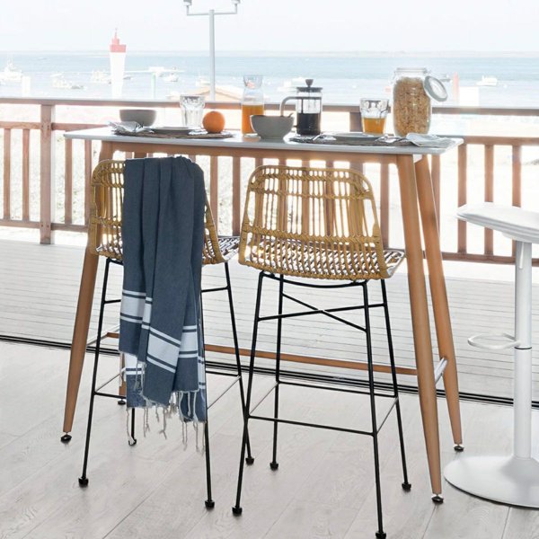 Καρέκλα τραπεζαρίας KUBU, rattan, 88 cm