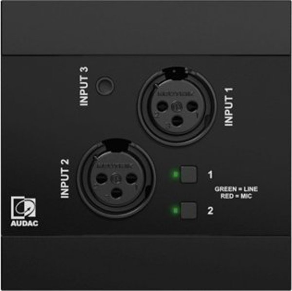 Audac AUDAC NWP320/B Δικτυακό πάνελ εισόδου ήχου - 2 x XLR + 3,5 mm jack + BT (4 CH) Έκδοση μαύρο
