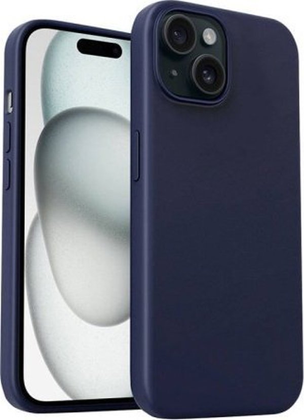 Θήκη Aukey για iPhone 15 Plus, Σιλικόνης, Πίσω Κάλυμμα, Καταιγιστικό Μπλε