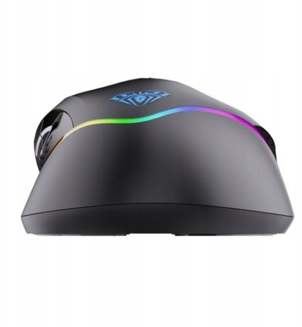 Aula F805 Multi-krāsu apgaismojuma Vada Spēļu Optiskā pele 7 pogas 800-6400dpi 4000FPS 32ips Melna