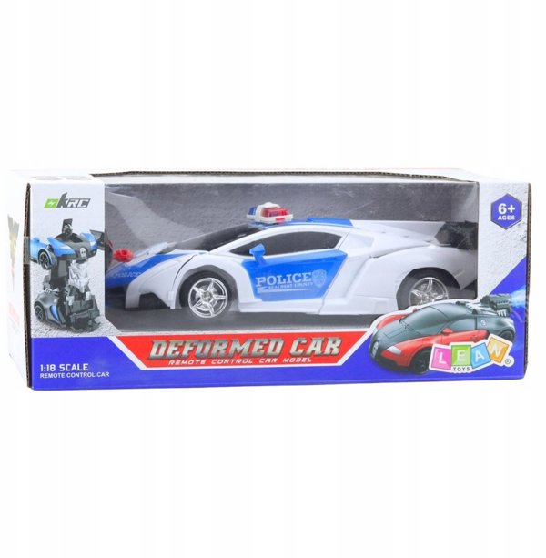 Auto Robot 2W1 Policja Αστυνομικό Τηλεκατευθυνόμενο Περιπολικό RC 1:18