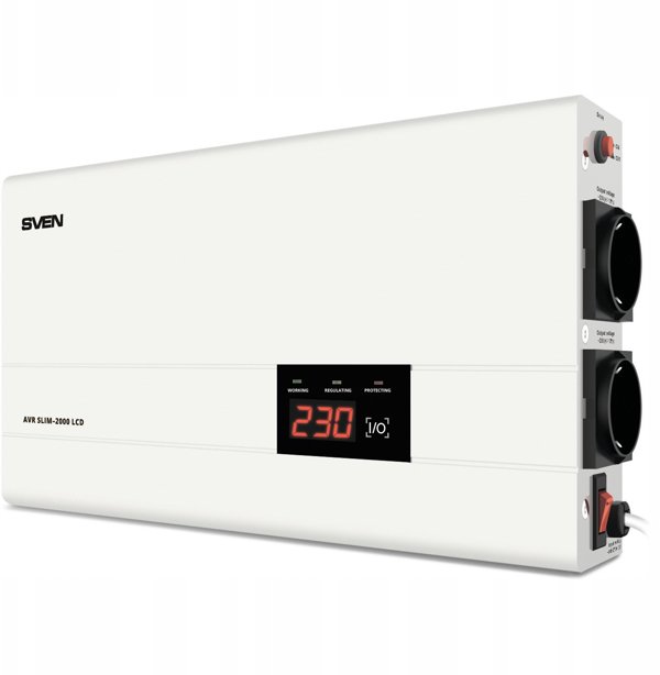 Sven AVR SLIM-2000 Αυτόματος Ρυθμιστής Τάσης 2000VA με Οθόνη LCD