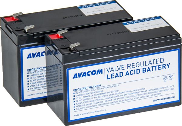 Avacom Σετ Μπαταριών RBC166 12V/2x9Ah (AVA-RBC166-KIT)