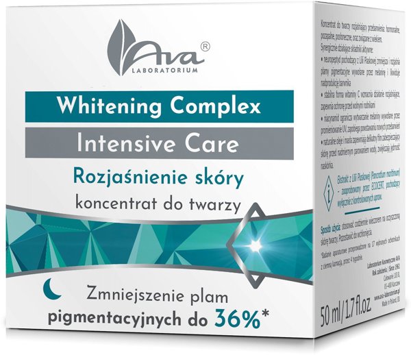 AVA LABORATORIUM Whitening Complex rozjasniajacy koncentrat do twarzy na noc 50ml