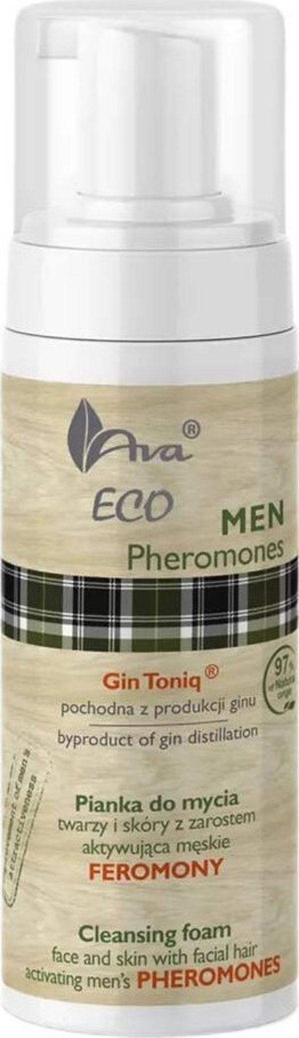 Ava Ava Eco Men Pheromones αφρός καθαρισμού προσώπου και δέρματος με γένια 150ml