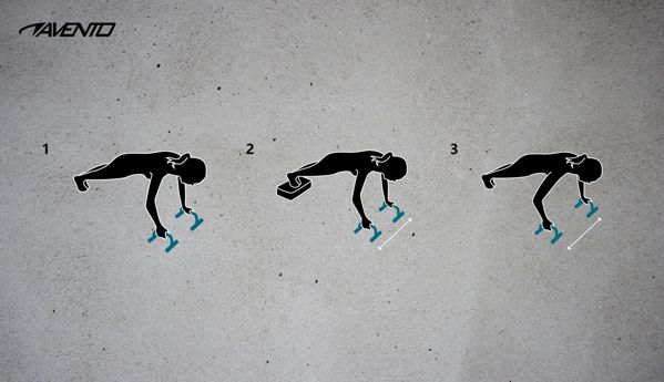 Λαβές για push-ups, πτυσσόμενες βάσεις Avento uni