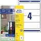 Avery Αφαιρούμενες Ετικέτες Φακέλου L4761REV-10, 61x192mm, Λευκές, 40 Τεμάχια, για Εκτυπωτές Inkjet & Laser
