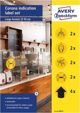 Avery 49415 Αυτοκόλλητες Προειδοποιητικές Ετικέτες Κορονοϊού, Στρογγυλές, 20cm, 12 Τεμάχια