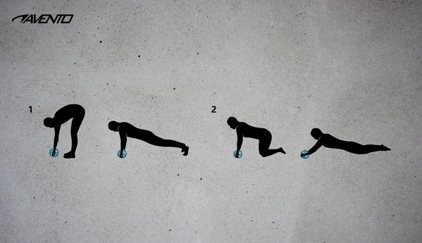 Avento Δαχτυλίδι Άσκησης Roller Fitness για Ενδυνάμωση Κοιλιακών & Σταθερότητα