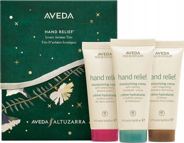 Aveda AVEDA_SET Hand Relief Iconic Aromas Trio Moisturizing Creme κρέμα χεριών Sweet Cherry Almond Aroma 40ml + Moisturizing Creme κρέμα χεριών Calming Shampure Aroma 40ml + Moisturizing Creme κρέμα χεριών Invigorating Rosemary Mint Aroma 40ml