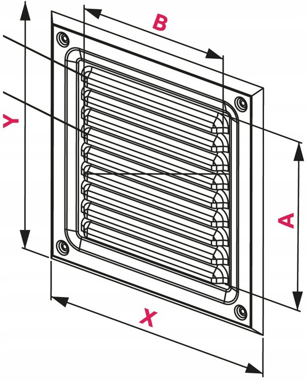 AWENTA προστατευτικό εξαερισμού Awenta MTA8BR 25x25 MS - καφέ