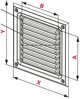 AWENTA προστατευτικό εξαερισμού Awenta MTA8BR 25x25 MS - καφέ