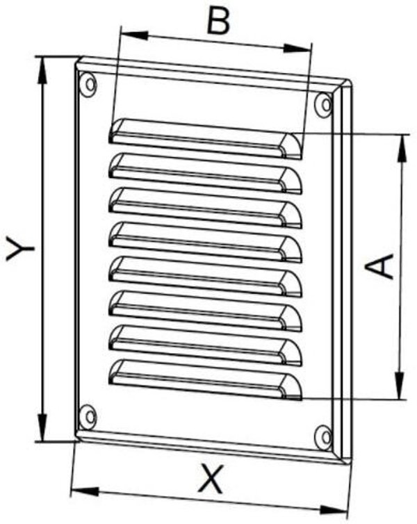 AWENTA προστατευτικό εξαερισμού Awenta MTA8BR 25x25 MS - καφέ