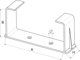 Awenta Uchwyt kanalu plaskiego KP75-28 75x150mm bialy
