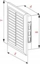 AWENTA Προστατευτικό αερισμού 14x21 TUWS γραφίτης